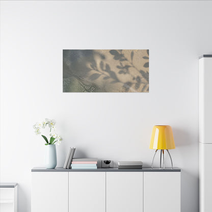Japandi Shadow Play in Moonlight | Texture Canvas Art