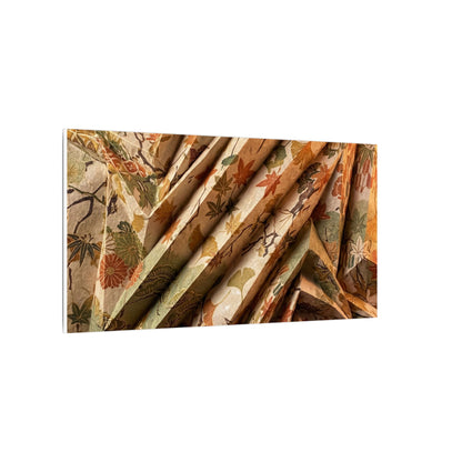 Paper Fold Autumn Canvas Art | Japandi Earthy Design