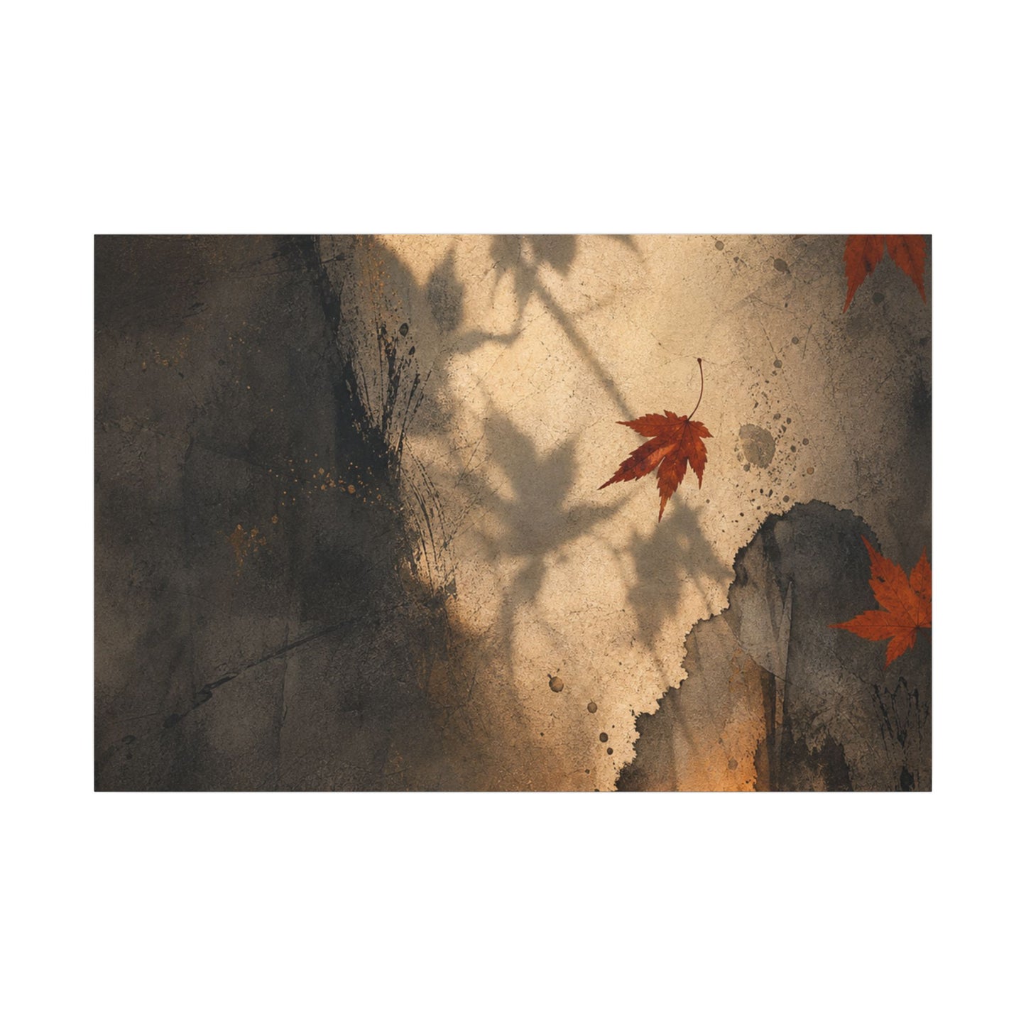 Shadow Play Texture Canvas Art | Neutral Japandi Art
