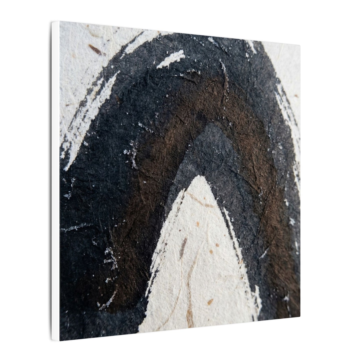 Moody Ink Brushstroke Canvas Art - Moody Minimal Dark Japandi