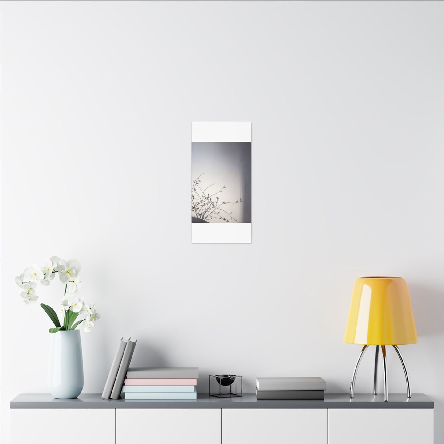 Japandi Shadow Play in Dawn | Japanese Pattern Canvas Art