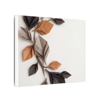 Paper Fold Autumn Canvas Art | Japandi Earthy Design