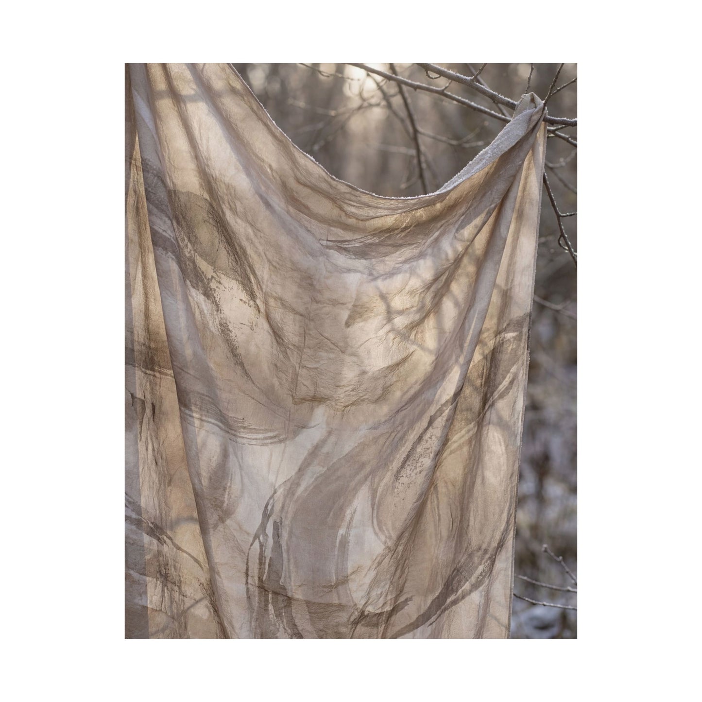 Dappled Silk Drape Wall Art Print - Japandi Ma