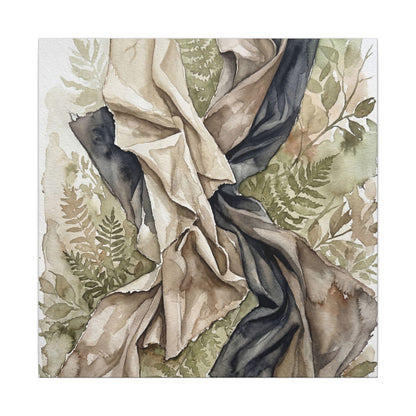 Silk Drape Summer Canvas Art | Japandi Cozy Design
