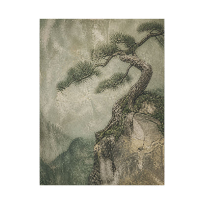 Fukinsei Pine Tree Canvas Art - Japandi Texture