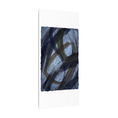 Ink Brushstroke Canvas Art | Winter Dark Japandi Shadow Zen Art