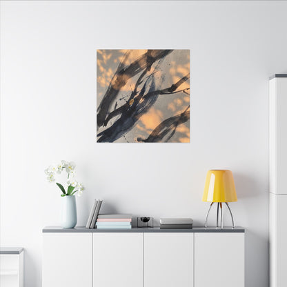 Datsuzoku Ink Brushstroke Canvas Art - Dark Japandi Shadow Zen