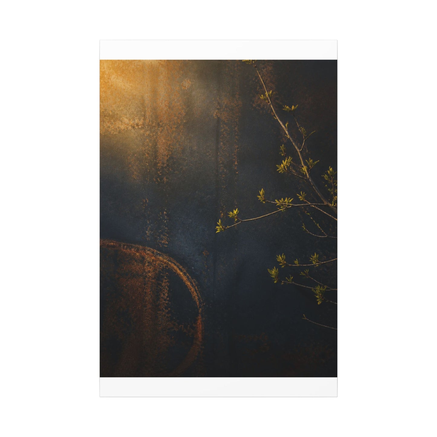 Spring Rust Patina Dark Texture Canvas Art | Moody Decor