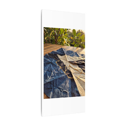Golden Hour Paper Fold Canvas Art - Kintsugi Ma
