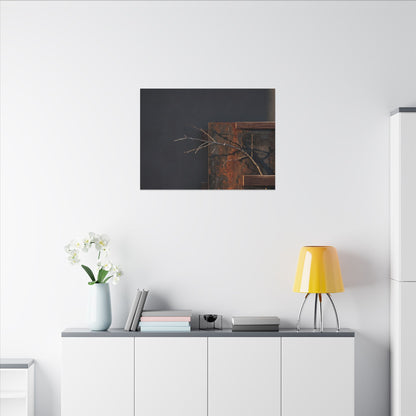 Ma Rust Patina Canvas Art - Dark Japandi Dark Texture