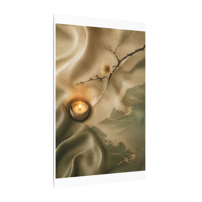 Silk Drape Japanese Pattern Canvas Art | Warm Japandi Art