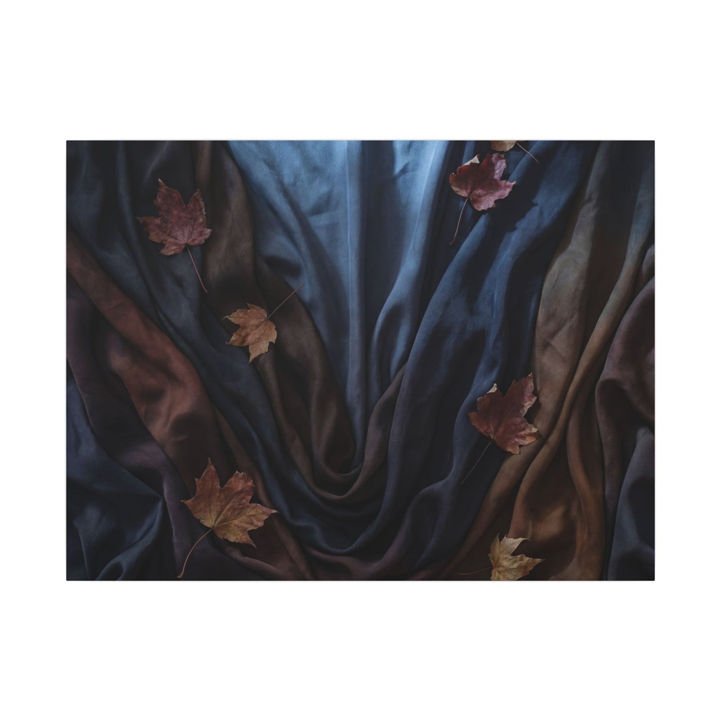 Silk Drape Canvas Art | Autumn Dark Japandi Moody Minimal Art Art Print