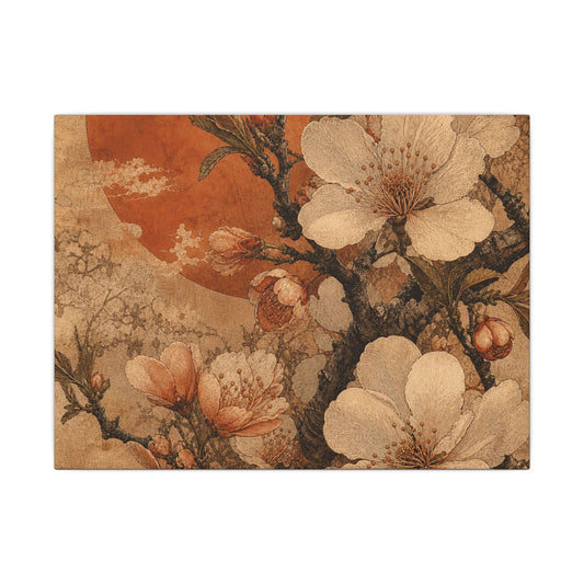 Candlelight Cherry Blossom Canvas Art - Cottagecore Ma