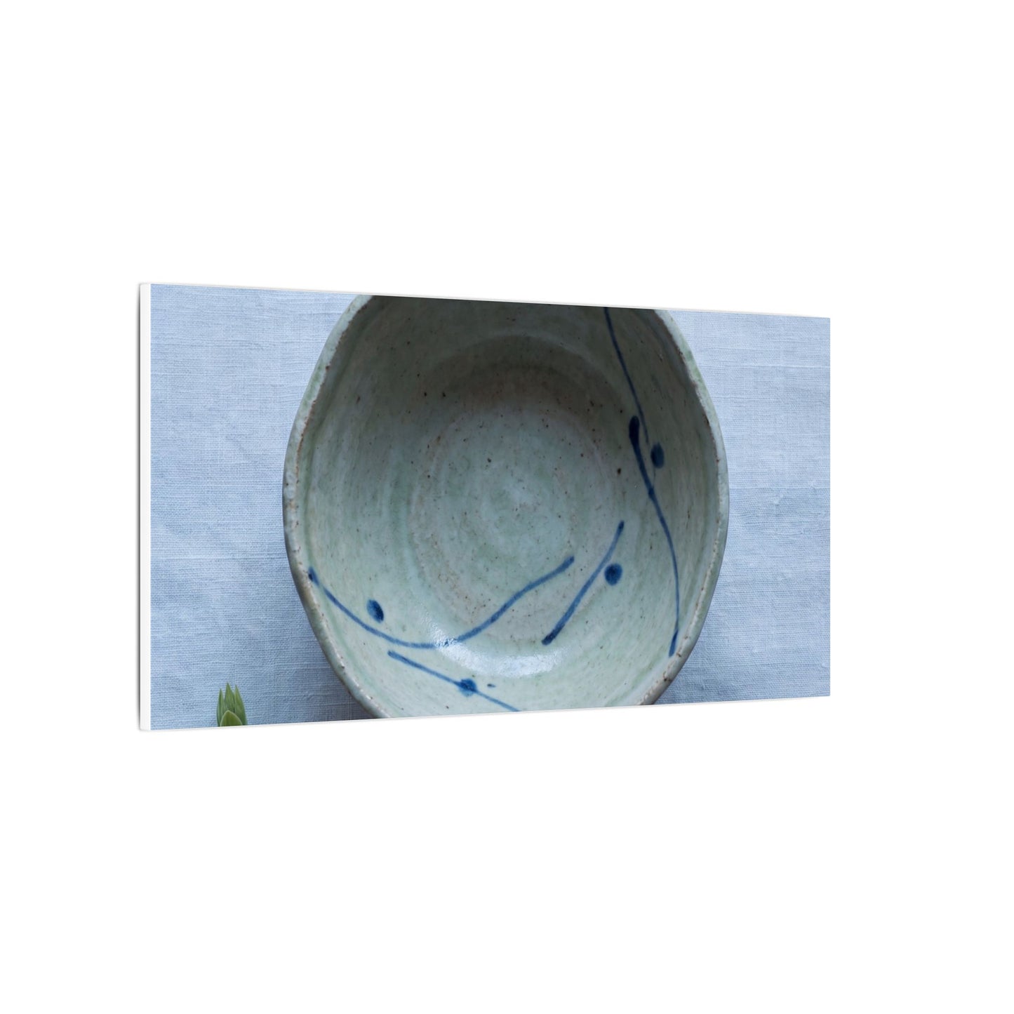 Spring Ceramic Bowl Minimal Line Canvas Art | Warm Decor