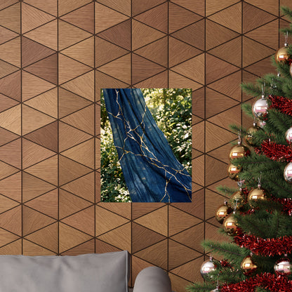Silk Drape Wall Art Print | Summer Kintsugi Gold Repair Art