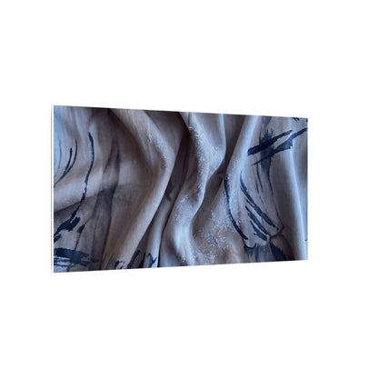 Silk Drape Winter Canvas Art | Japandi Earthy Design