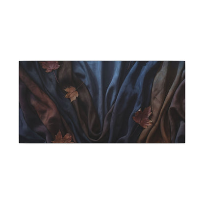 Silk Drape Canvas Art | Autumn Dark Japandi Moody Minimal Art