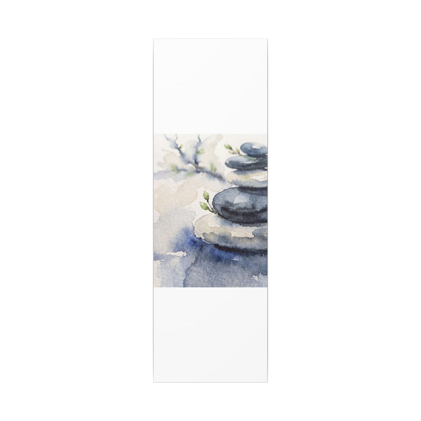 River Stones Watercolor Canvas Art | Cozy Japandi Art