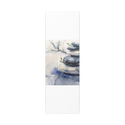 River Stones Watercolor Canvas Art | Cozy Japandi Art