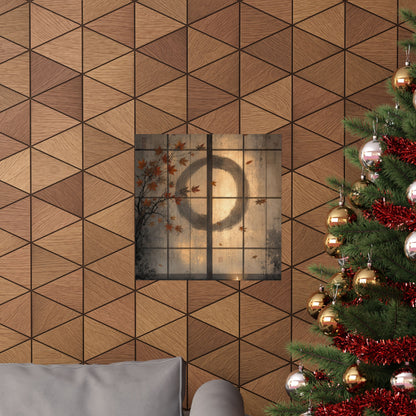 Shoji Screen Wall Art Print | Autumn Japandi Texture Art