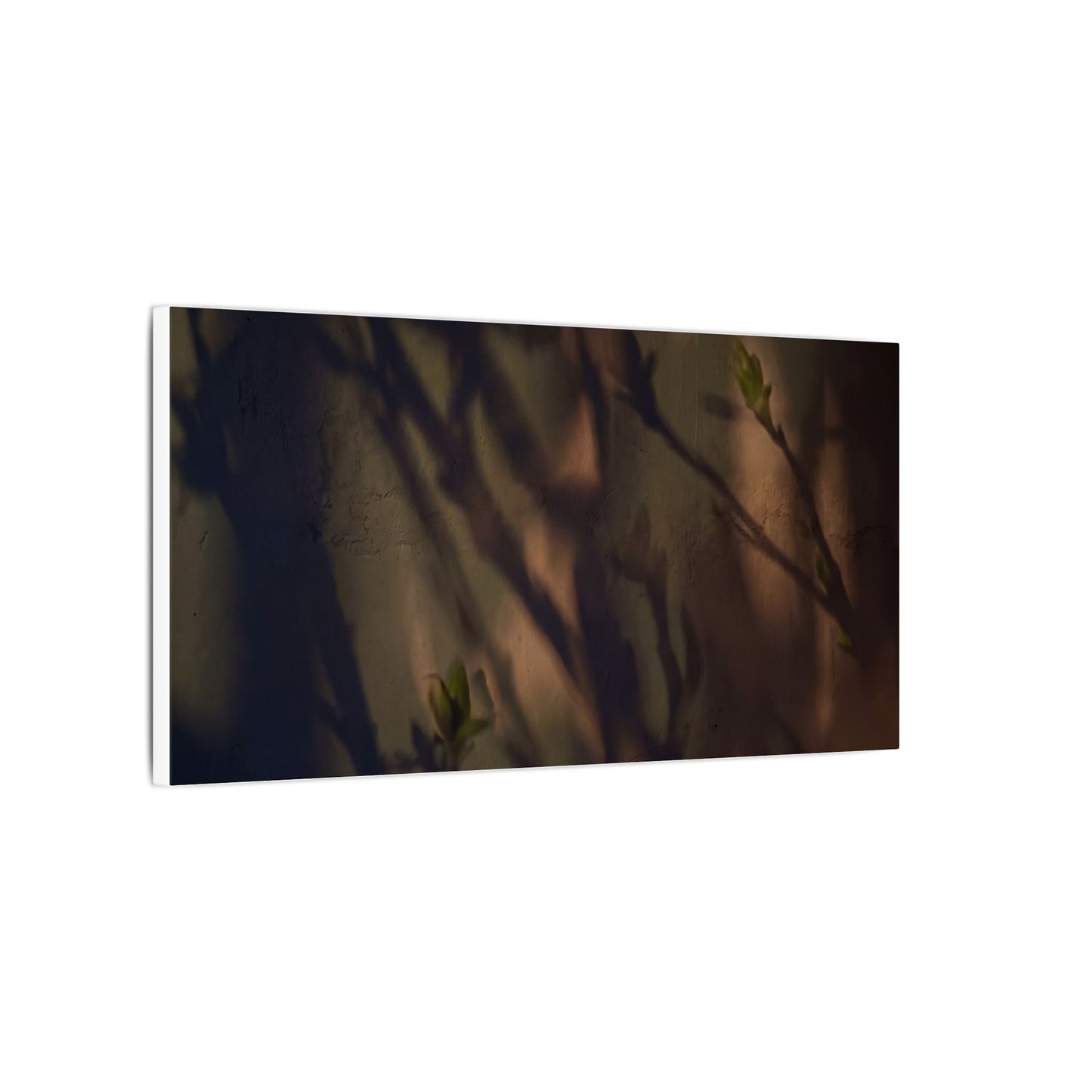 Candlelight Shadow Play Canvas Art - Dark Japandi Shibui
