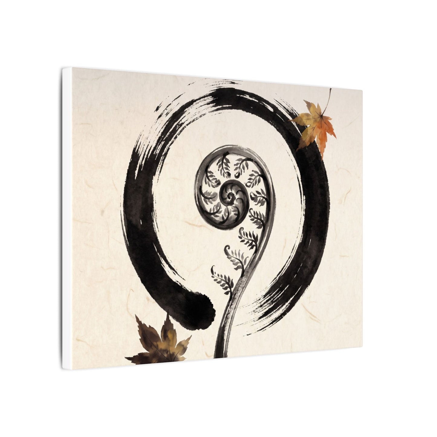 Fern Unfurling Autumn Canvas Art | Zen Peaceful Design
