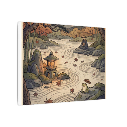 Rock Garden Autumn Canvas Art | Zen Serene Design