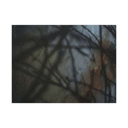 Shadow Play Dark Texture Canvas Art | Sophisticated Dark Japandi Art
