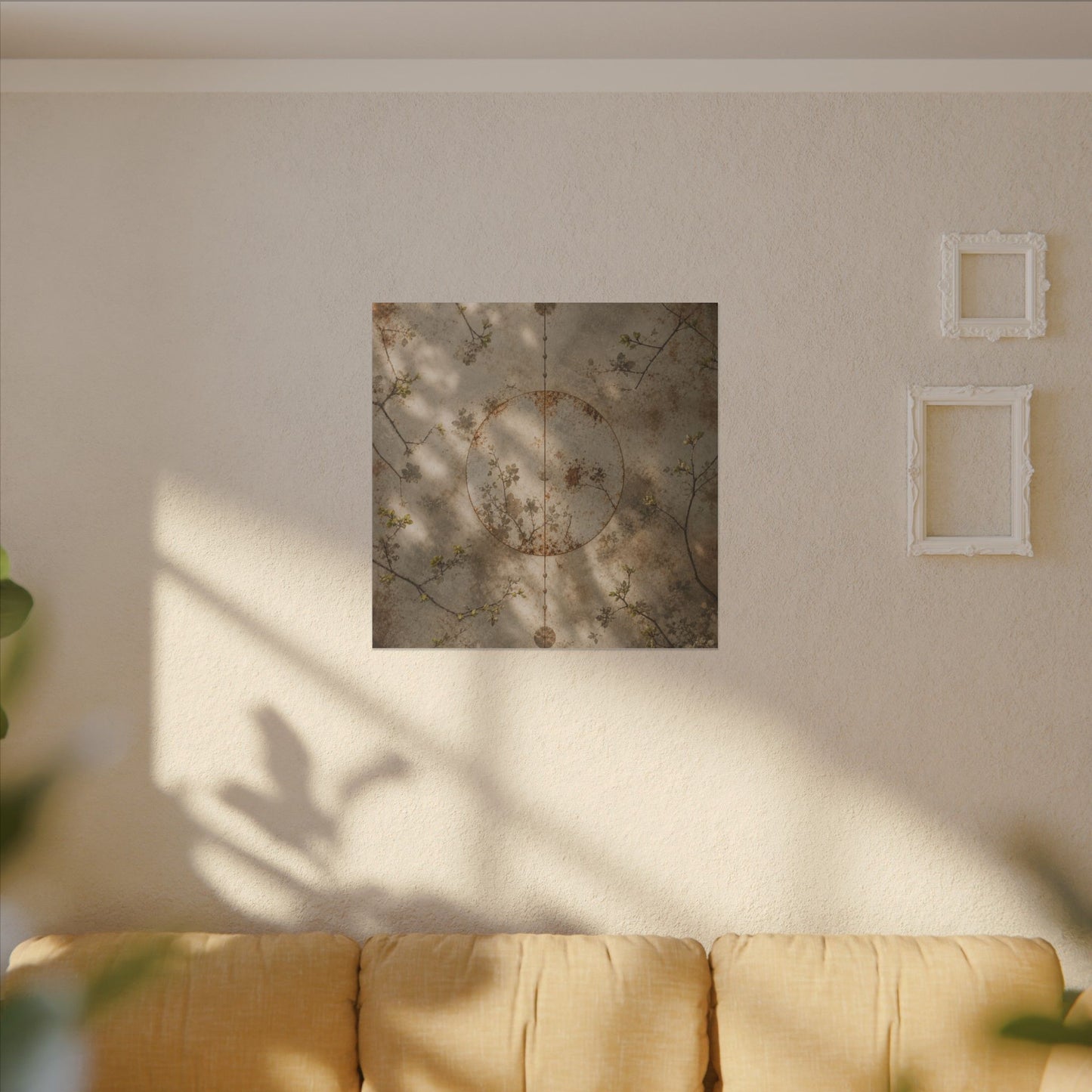 Japandi Rust Patina in Dappled | Japanese Pattern Canvas Art