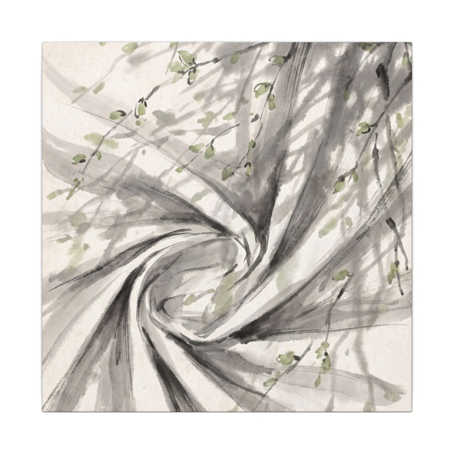 Silk Drape Spring Canvas Art | Zen Contemplative Design