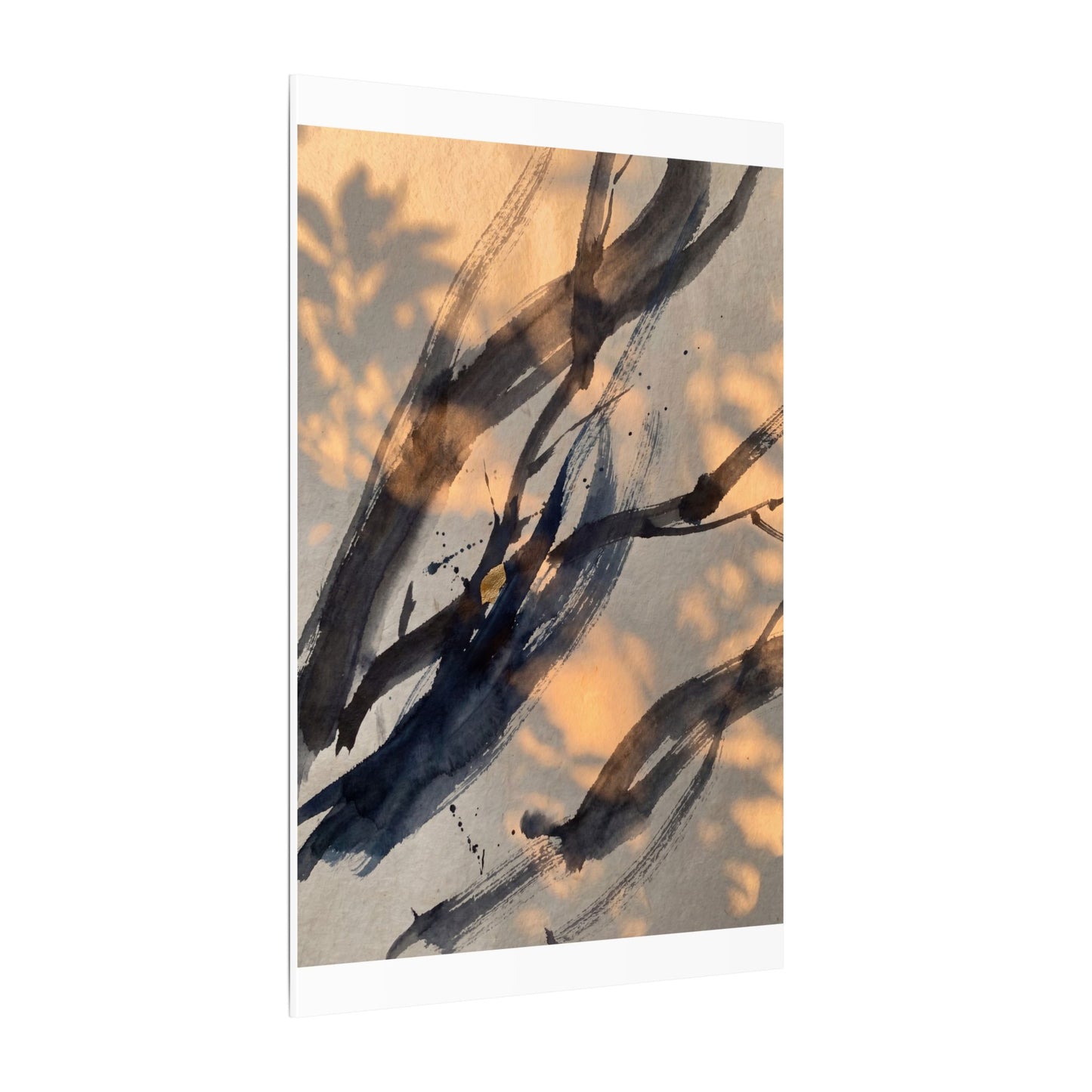 Datsuzoku Ink Brushstroke Canvas Art - Dark Japandi Shadow Zen