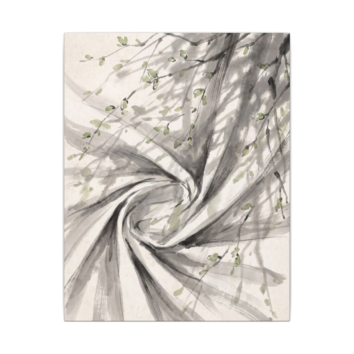 Silk Drape Spring Canvas Art | Zen Contemplative Design