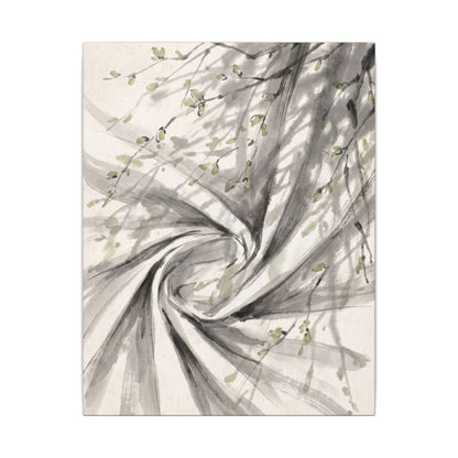 Silk Drape Spring Canvas Art | Zen Contemplative Design