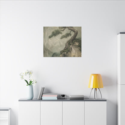 Fukinsei Pine Tree Canvas Art - Japandi Texture
