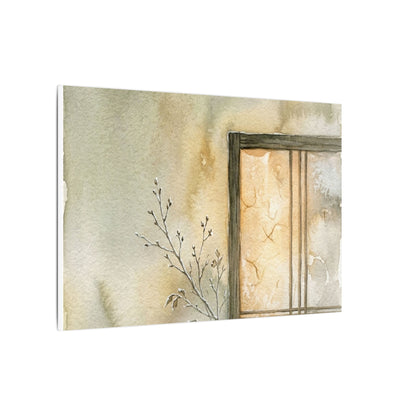 Ma Shoji Screen Canvas Art - Japandi Watercolor