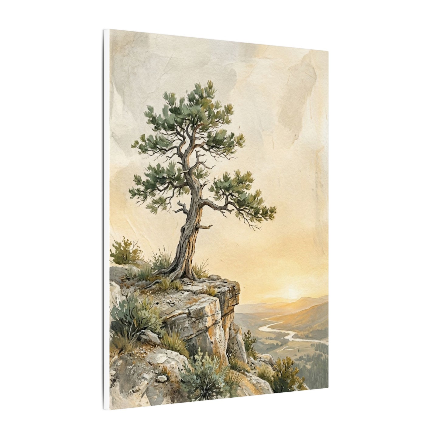 Pine Tree Canvas Art | Summer Japandi Texture Art