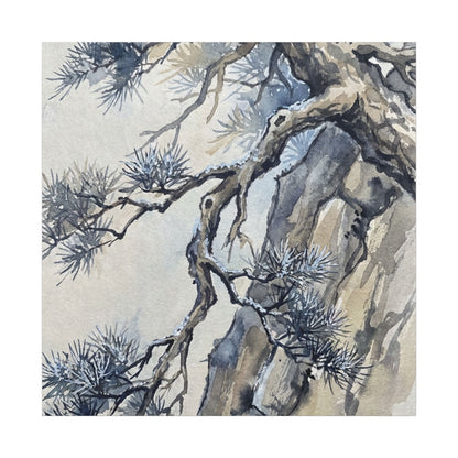 Moonlight Pine Tree Canvas Art - Japandi Seijaku