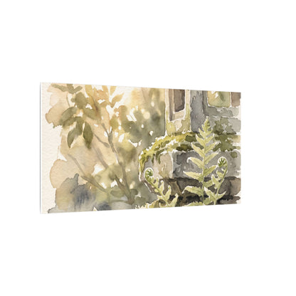 Earthy Stone Lantern Canvas Art - Watercolor Japandi