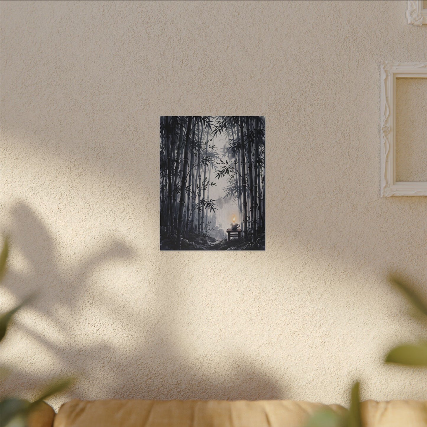 Tranquil Bamboo Grove Canvas Art - Sumi E Zen