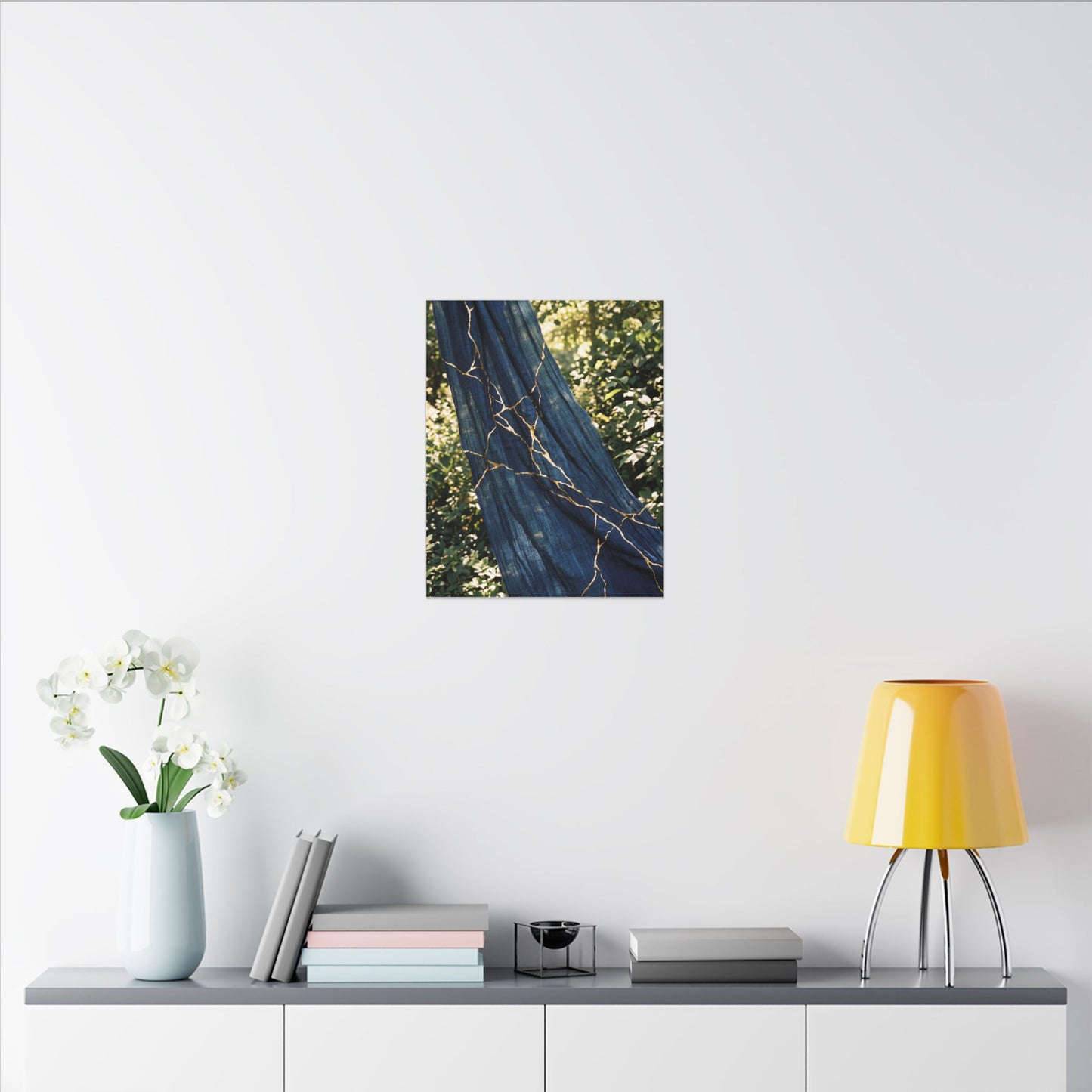 Resilient Silk Drape Canvas Art - Gold Repair Kintsugi