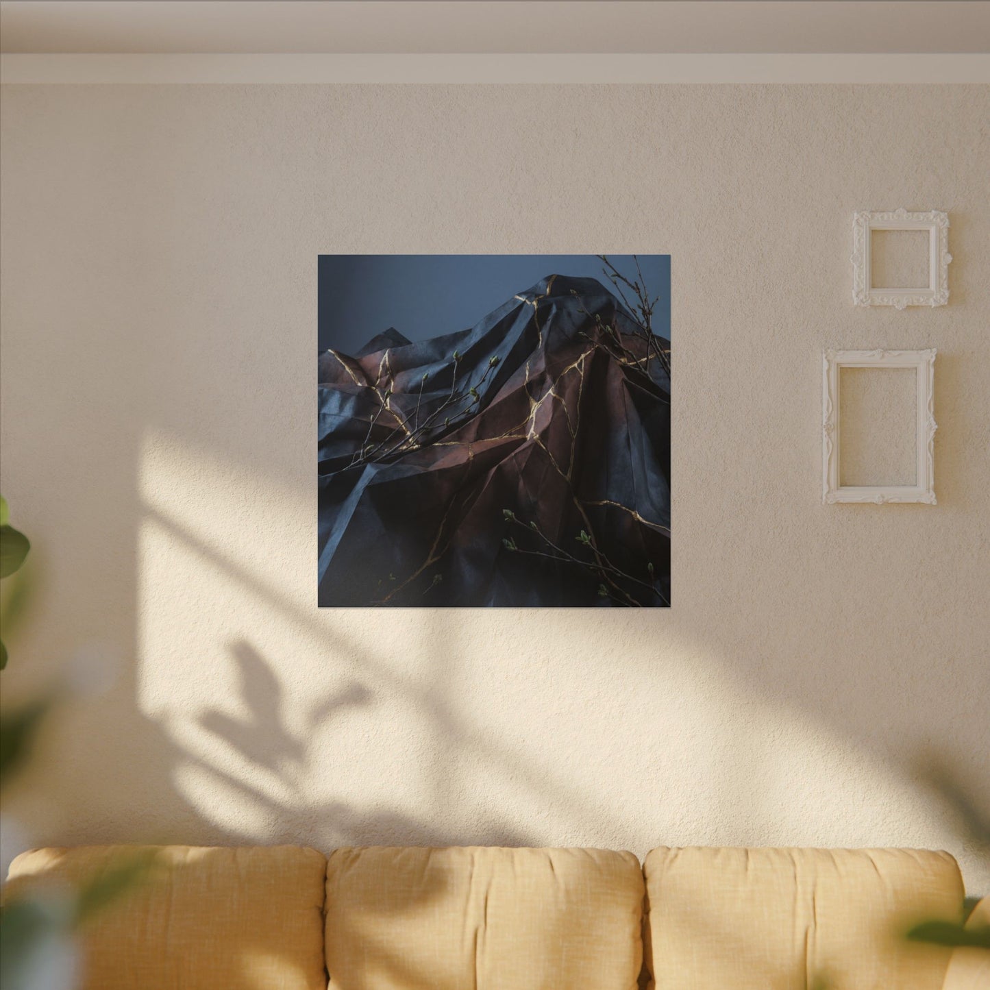 Paper Fold Broken Beauty Canvas Art | Philosophical Kintsugi Art
