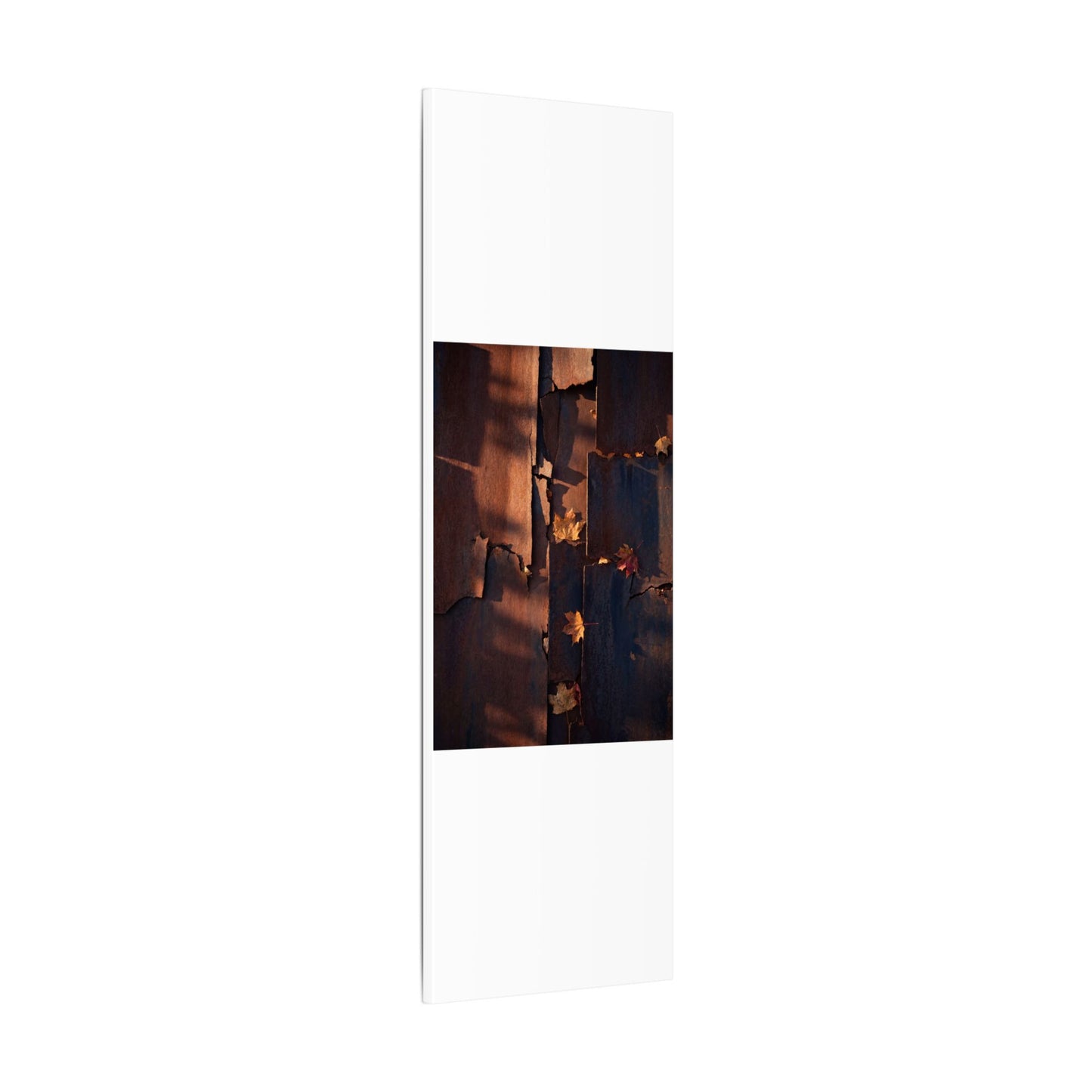 Seijaku Rust Patina Canvas Art - Dark Japandi Shadow Zen