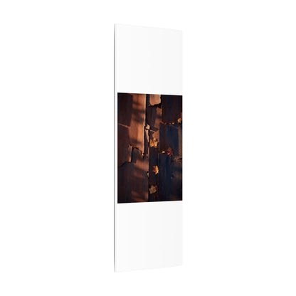 Seijaku Rust Patina Canvas Art - Dark Japandi Shadow Zen