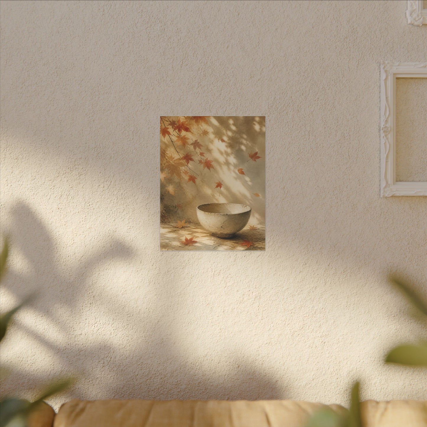 Japandi Ceramic Bowl in Dappled | Watercolor Canvas Art