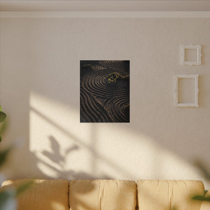 Spring Rock Garden Shadow Zen Canvas Art | Atmospheric Decor