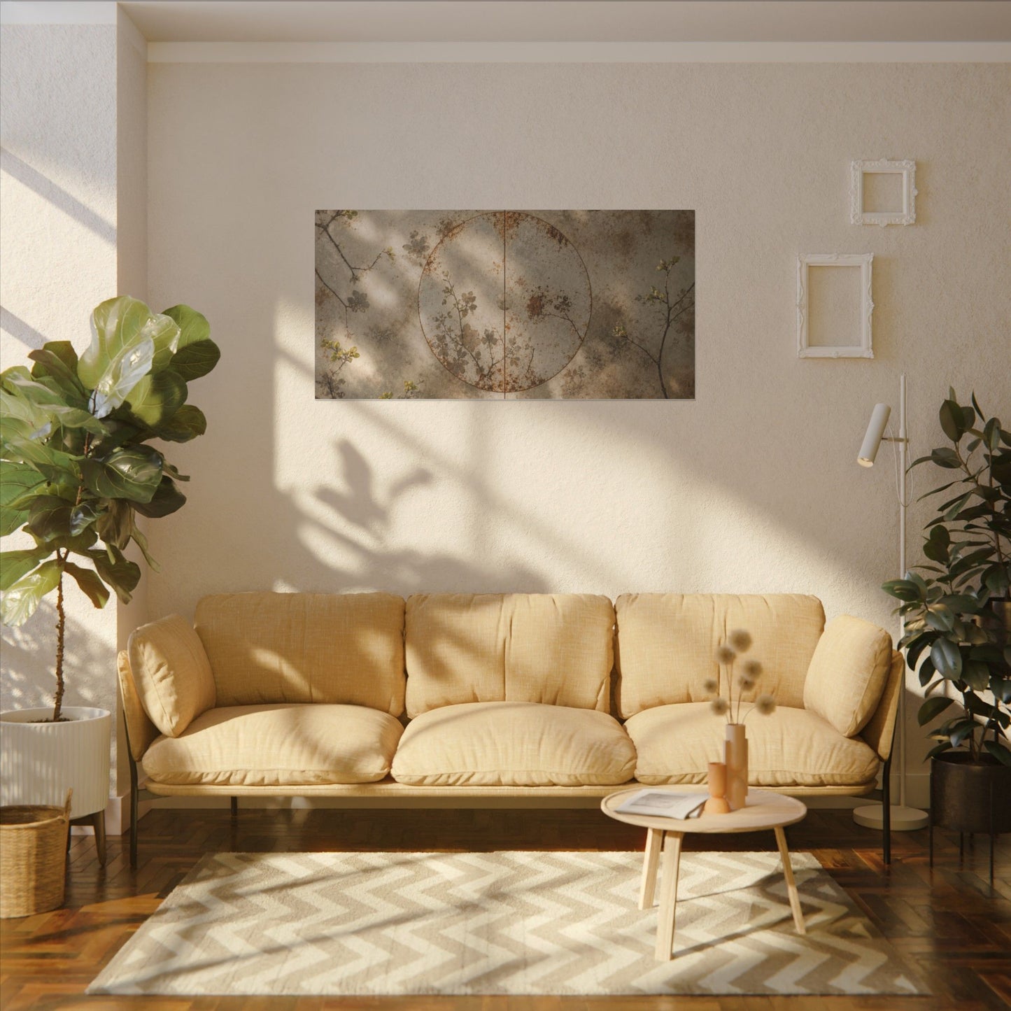 Japandi Rust Patina in Dappled | Japanese Pattern Canvas Art
