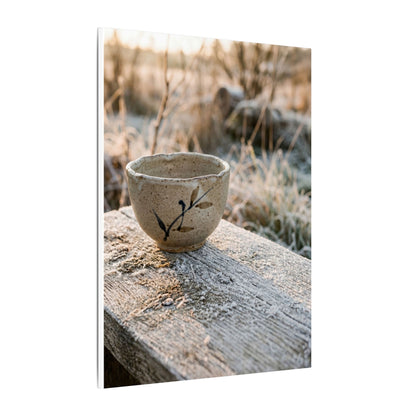 Golden Hour Ceramic Bowl Canvas Art - Japandi Ma