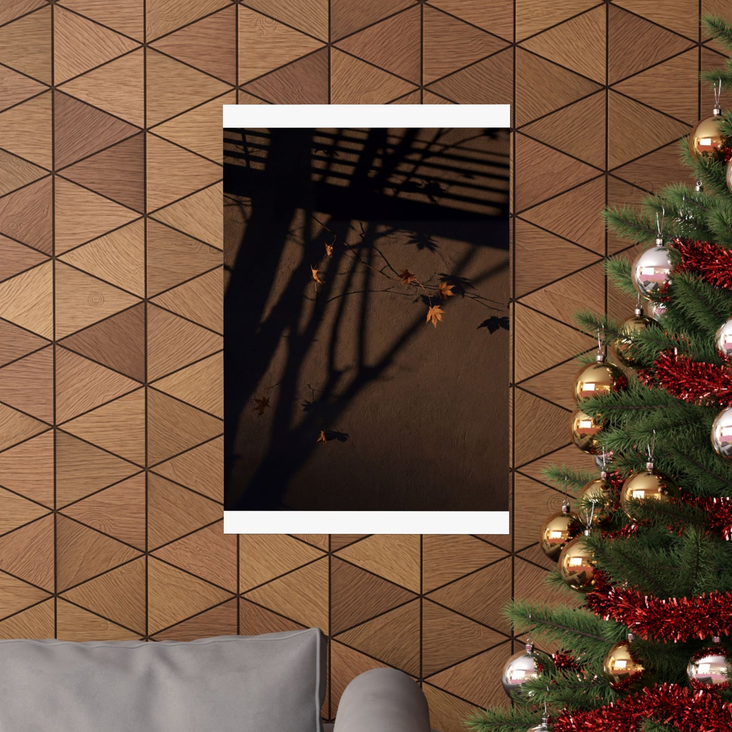 Autumn Shadow Play Shadow Zen Wall Art Print | Sophisticated Decor
