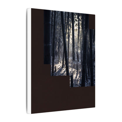 Bamboo Grove Canvas Art | Winter Dark Japandi Moody Minimal Art