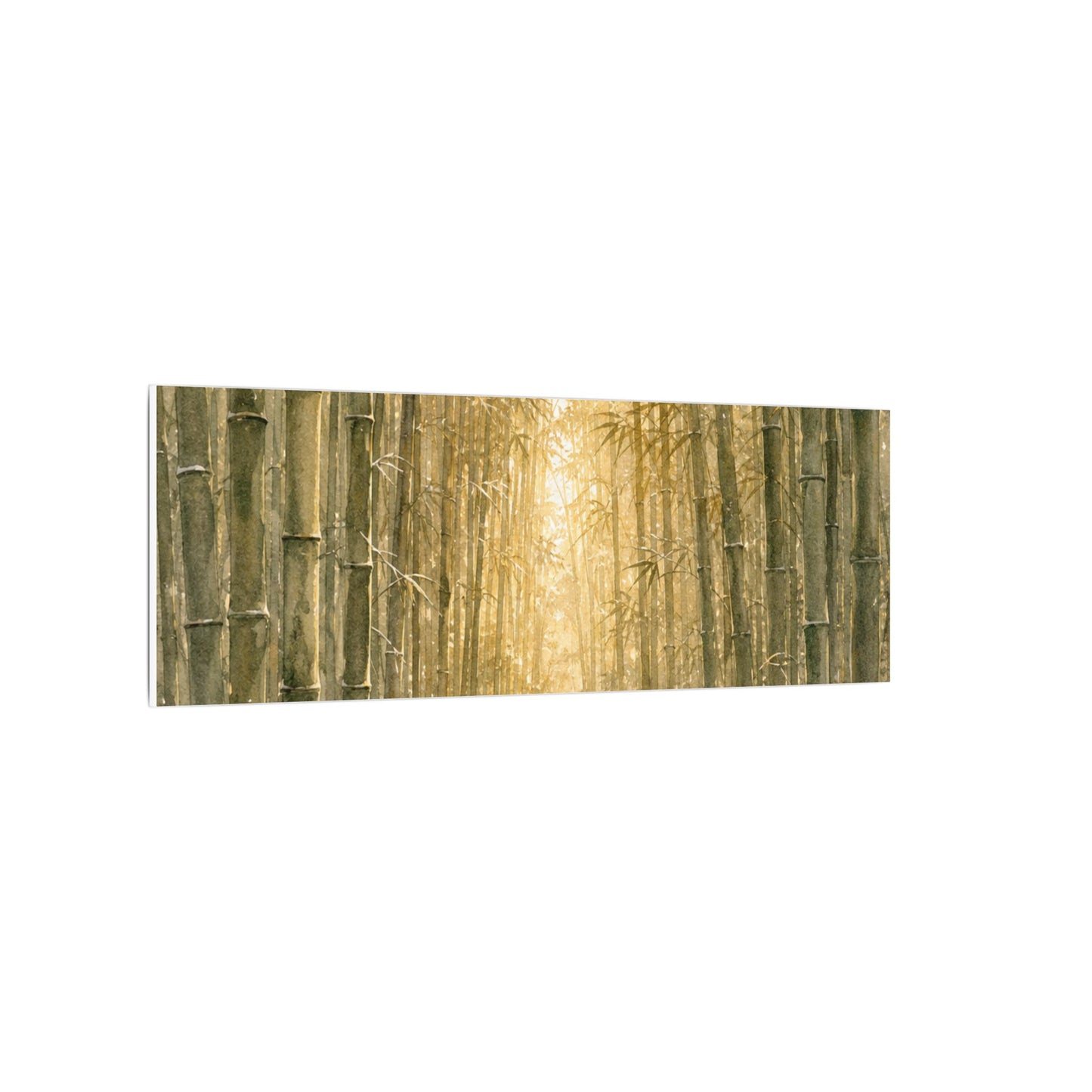 Bamboo Grove Winter Canvas Art | Japandi Elegant Design